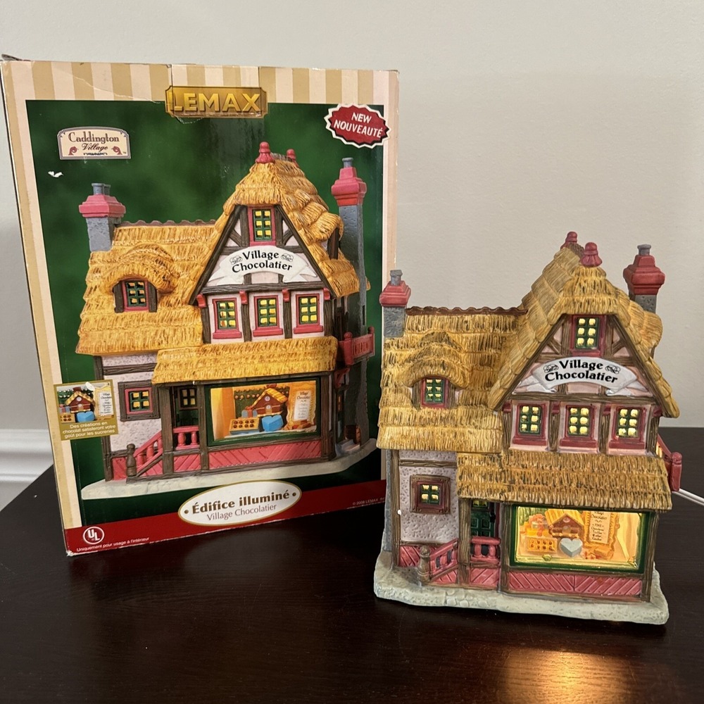 Lemax Caddington Village Christmas Village Chocolatier 2008 Lighted Building